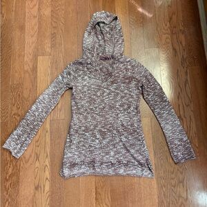 PrAna Hooded Maroon Light Knit Sweater. Size XS